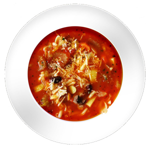 Schüssel mit Suppe
